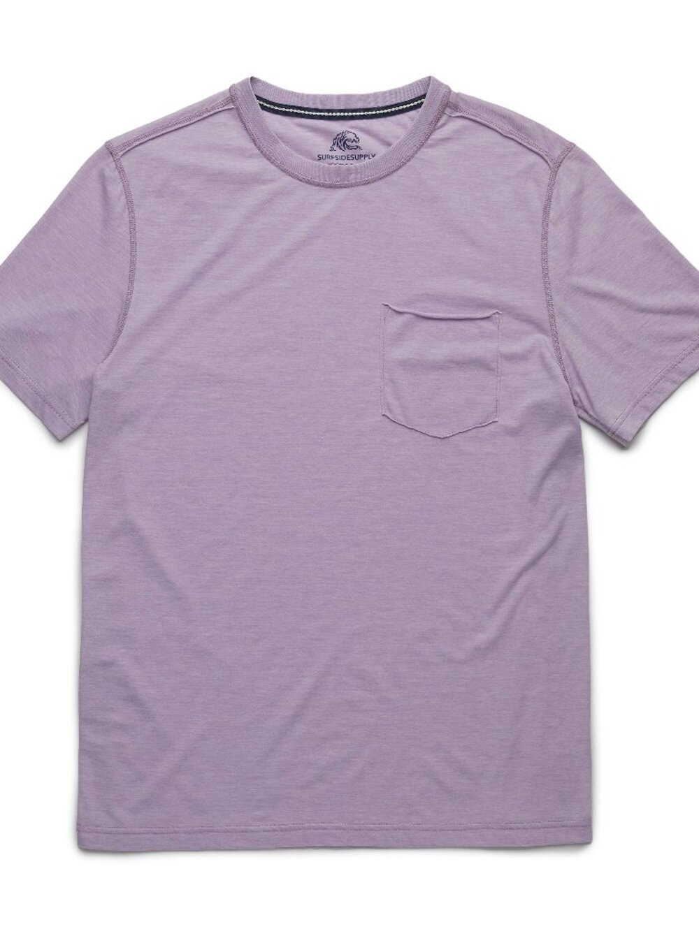 Surfside Supply Pastel Purple Burnout Raw Edge Tshirt With Front Pocket